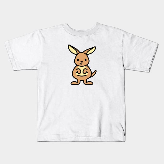 Kangaroo Kids T-Shirt by littlemandyart